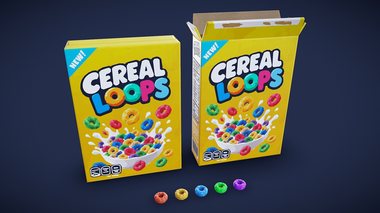 Media 1 for listing Stylized Cereal Rings - Game Ready
