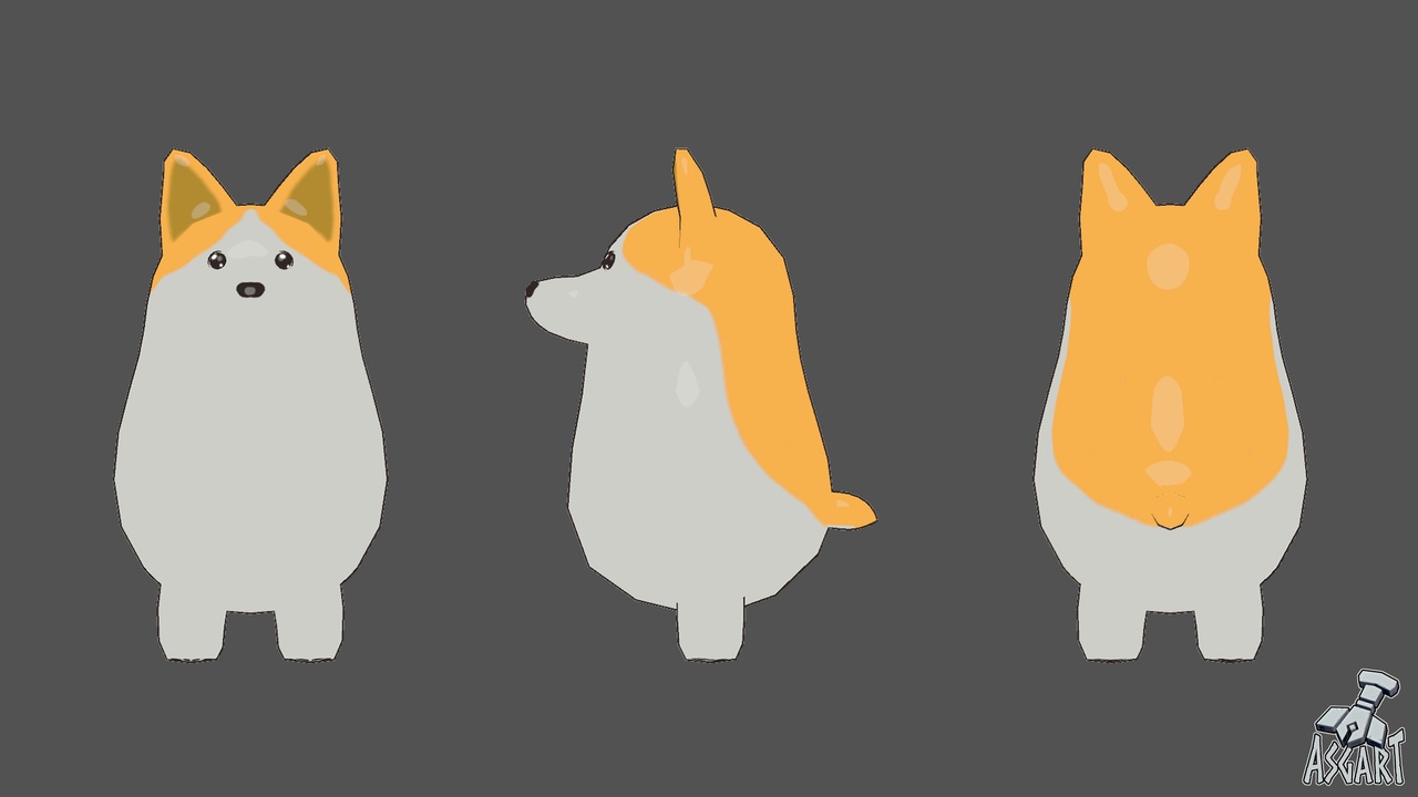 Media 1 for listing Corgi - PocketPal S1 - 3D Character - VRChat Avatar
