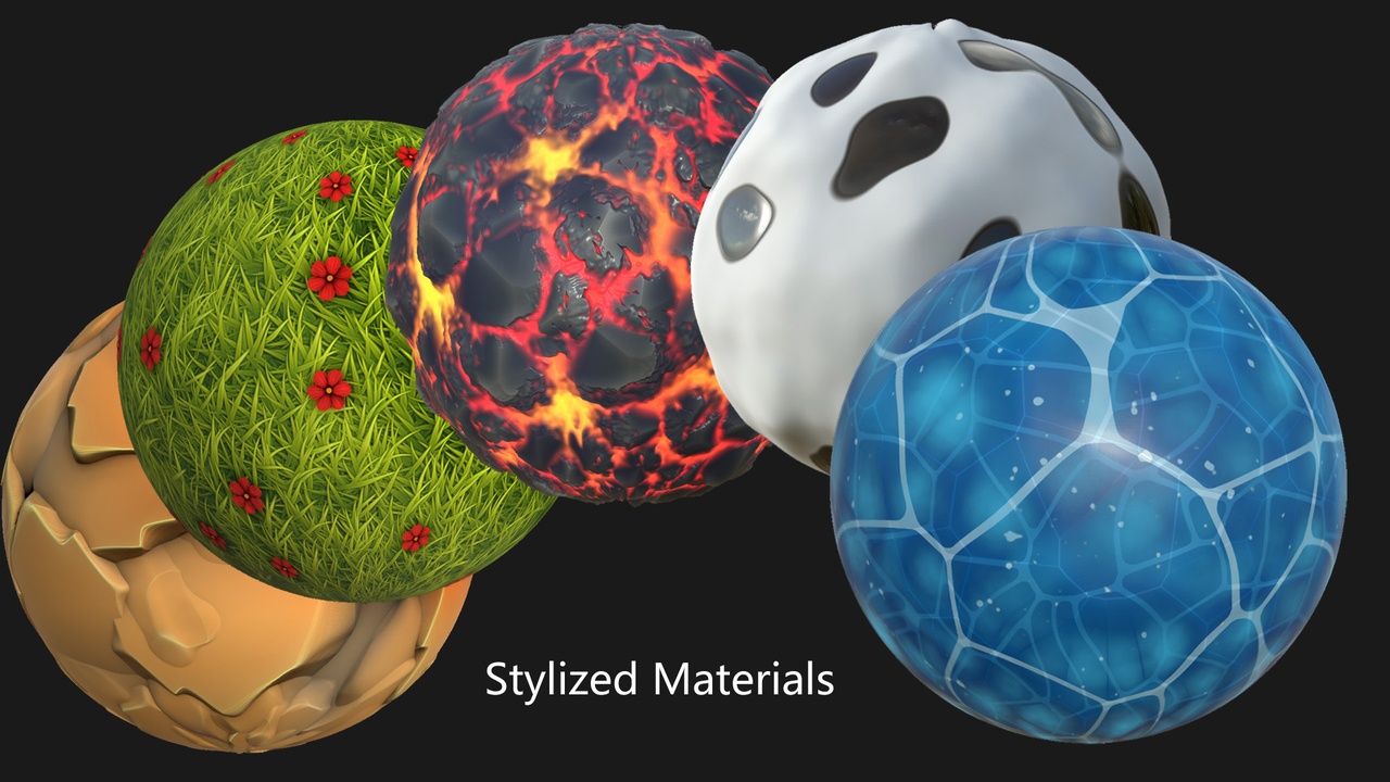 Media 1 for listing Stylized Terrain materials Pack