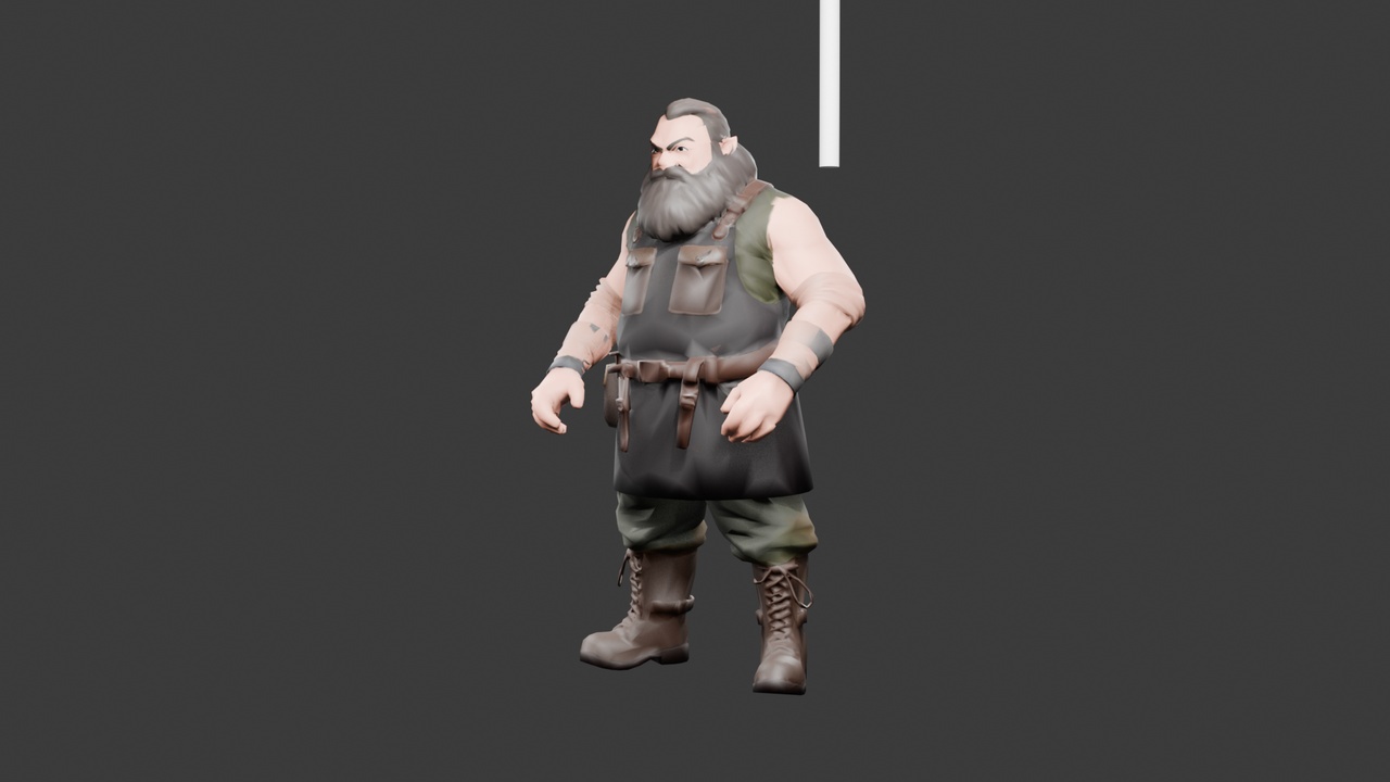 Media 1 for listing Blacksmith NPC - Rigged Fantasy Character with 8 Animations