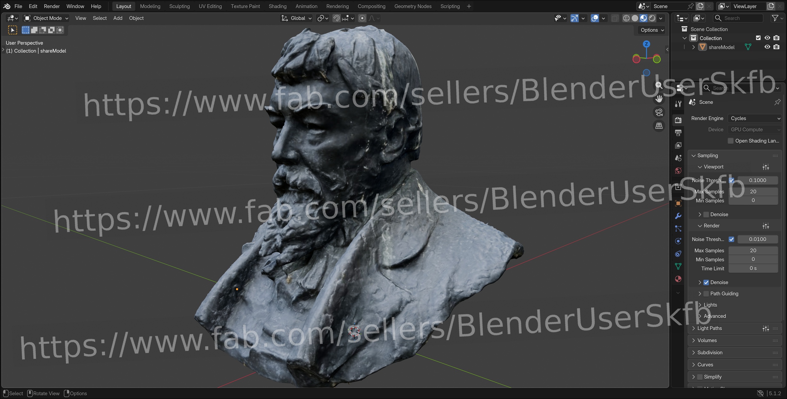 Media 1 for listing Bust of George Russell (Irish writer, painter, editor, and cultural figure)