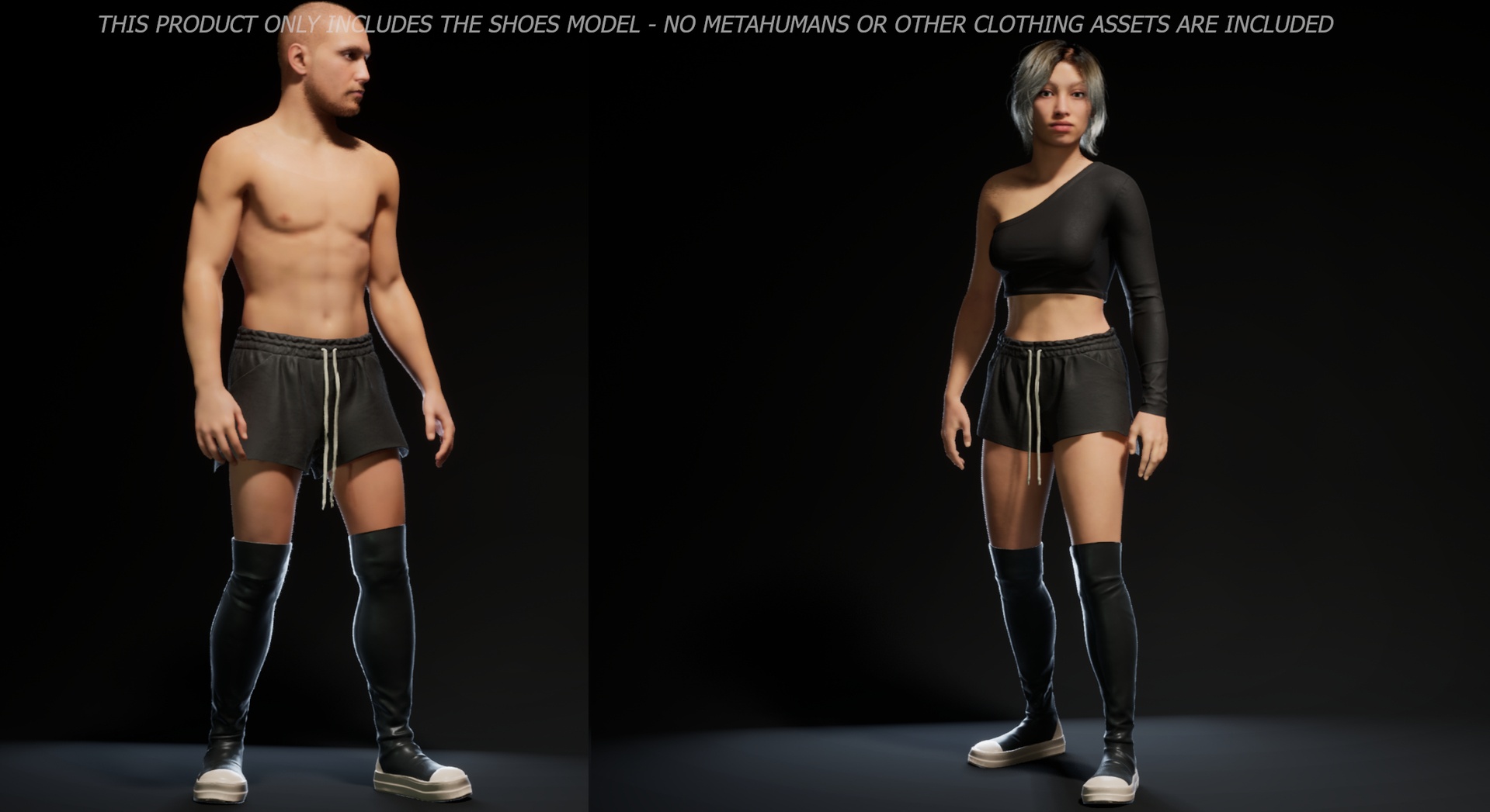 Media 1 for listing Darkwear -Thigh Sneakers - Fit to all MH bodies