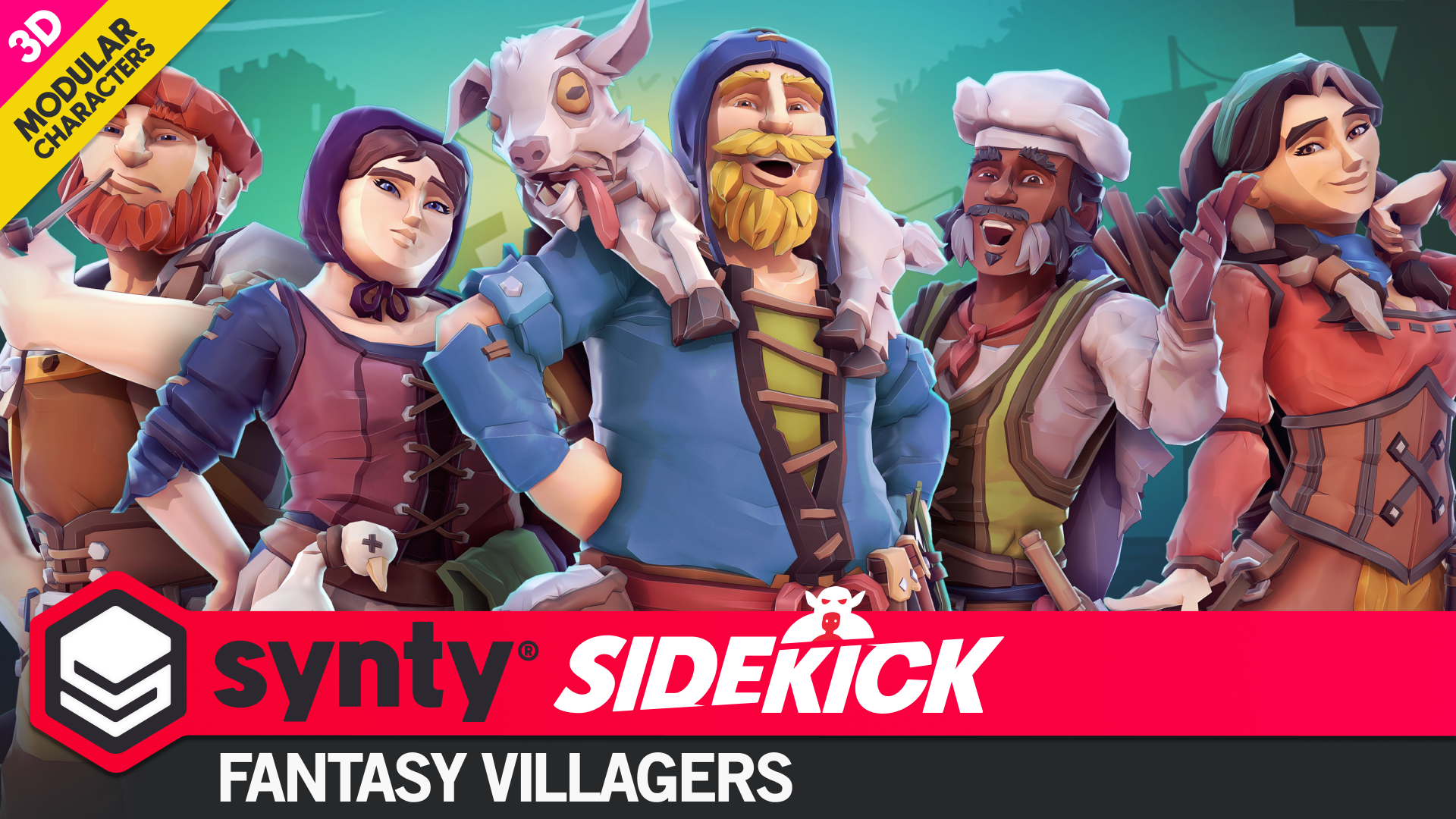 Fantasy Villagers - Sidekick Modular Characters by Synty | Fab