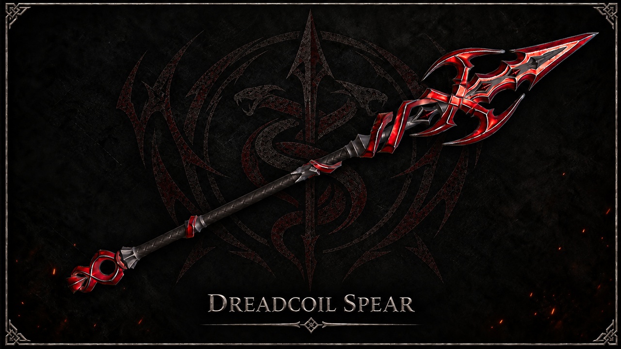 Media 1 for listing Dreadcoil Spear | Dark Fantasy Weapon