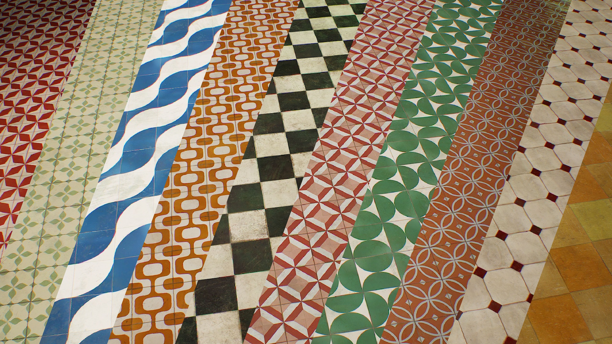 Media 1 for listing Retro Vinyl Tiles - Collection of 10 Texture Sets
