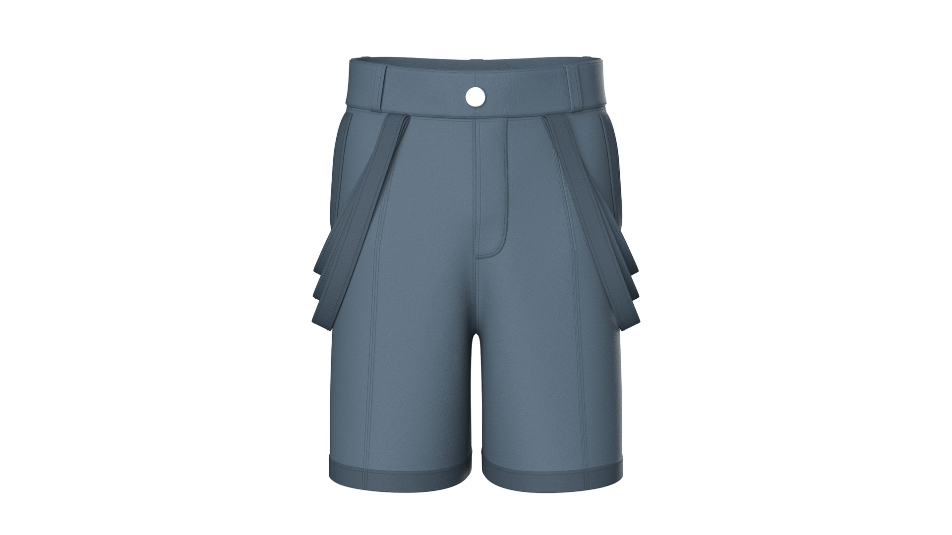 Media 1 for listing Men High Waist Side Strap Utility Shorts | High Poly