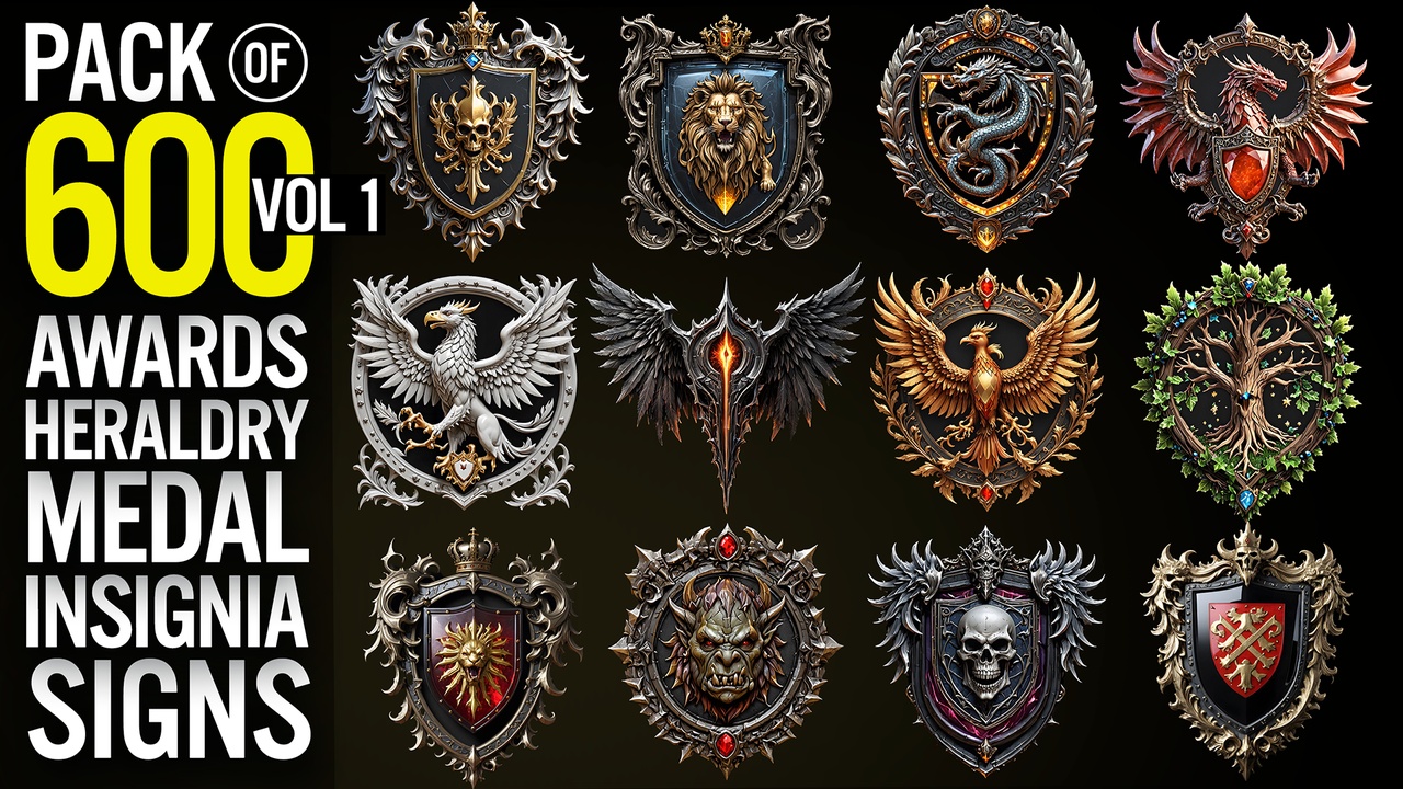 Media 1 for listing Vol1, 600 Awards, Heraldry, Medals, Insignia, Rewards, Emblems, Signs and more