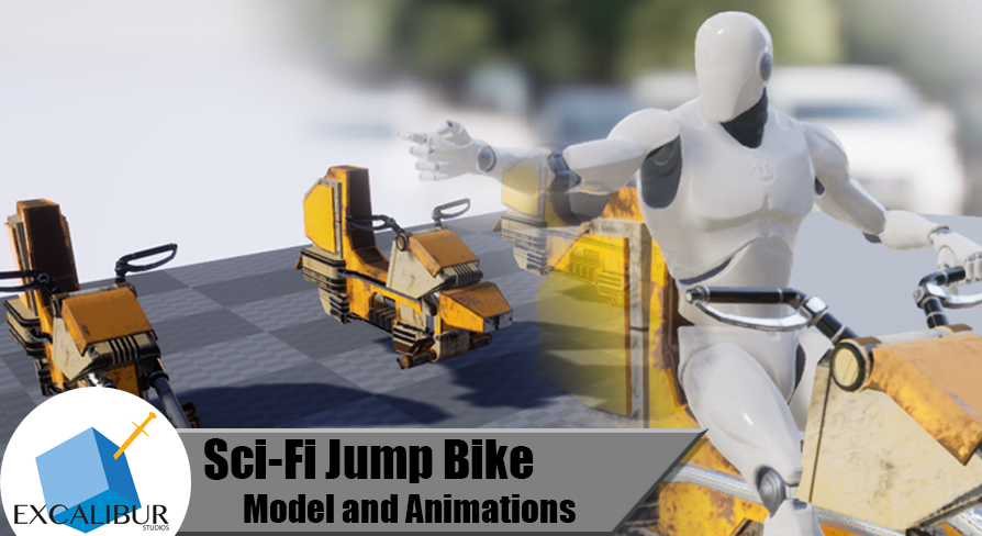 Sci-Fi Jump Bike (Model and Animations) | Fab