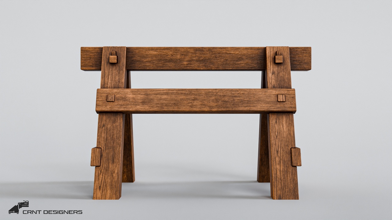 Media 1 for listing Medieval Wooden Sawhorse - UE4 And UE5 Optimized - Lowpoly 3D model