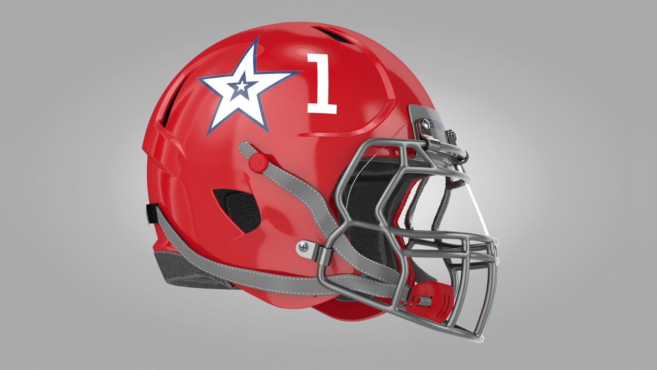 Media 1 for listing Red Football Helmet