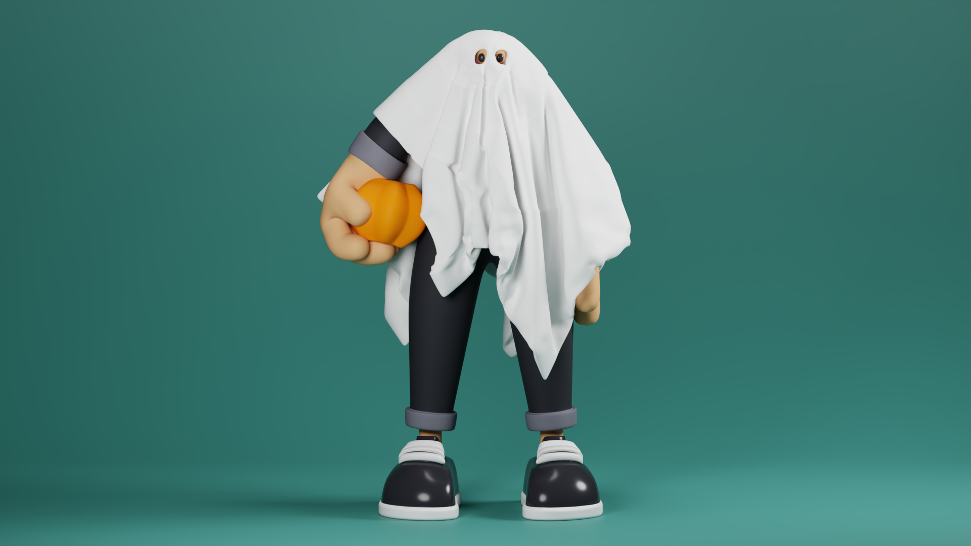 Stylized Halloween Ghost Character – Cartoon Costume (Rigged) | Fab