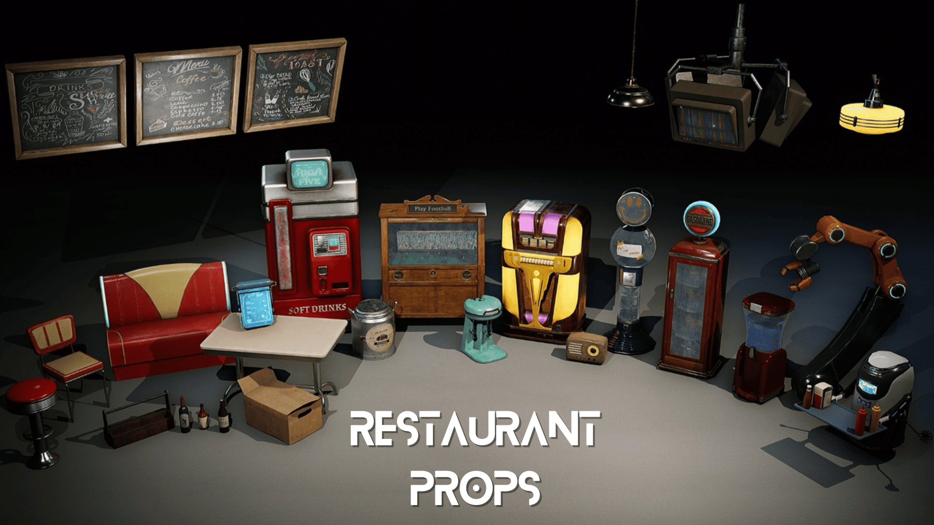 Pub Table Prop Restaurant Props (Cafe, Diner, Bar Props, Restaurant Props, Diner Props ...