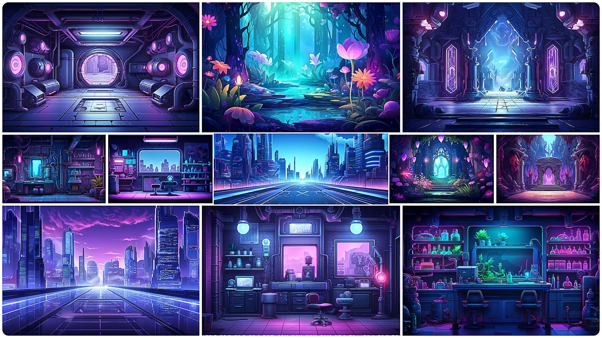 Media 1 for listing BACKGROUND - Stylized Cyberpunk 2