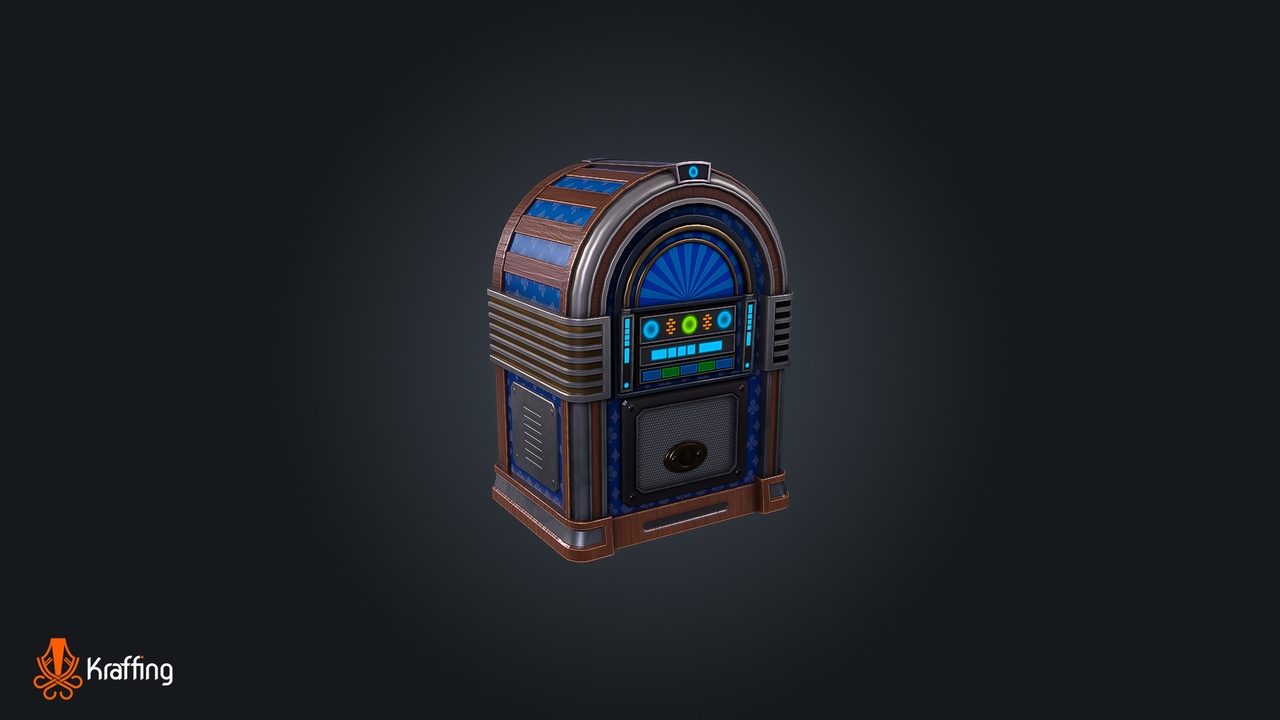 Media 1 for listing Jukebox V2 - Vintage Music – Game Ready PBR