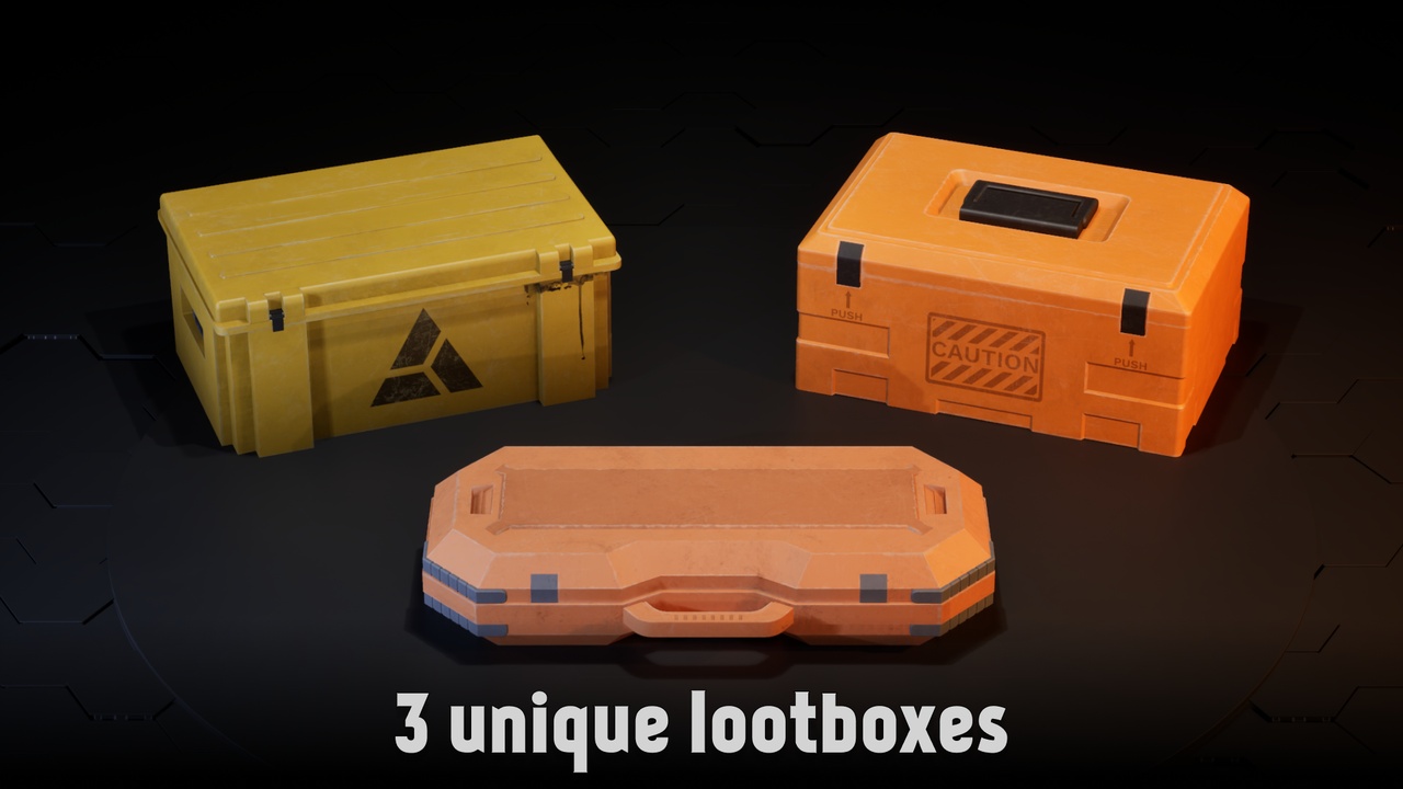Shooter Lootboxes 제품 등록을 위한 미디어 1개