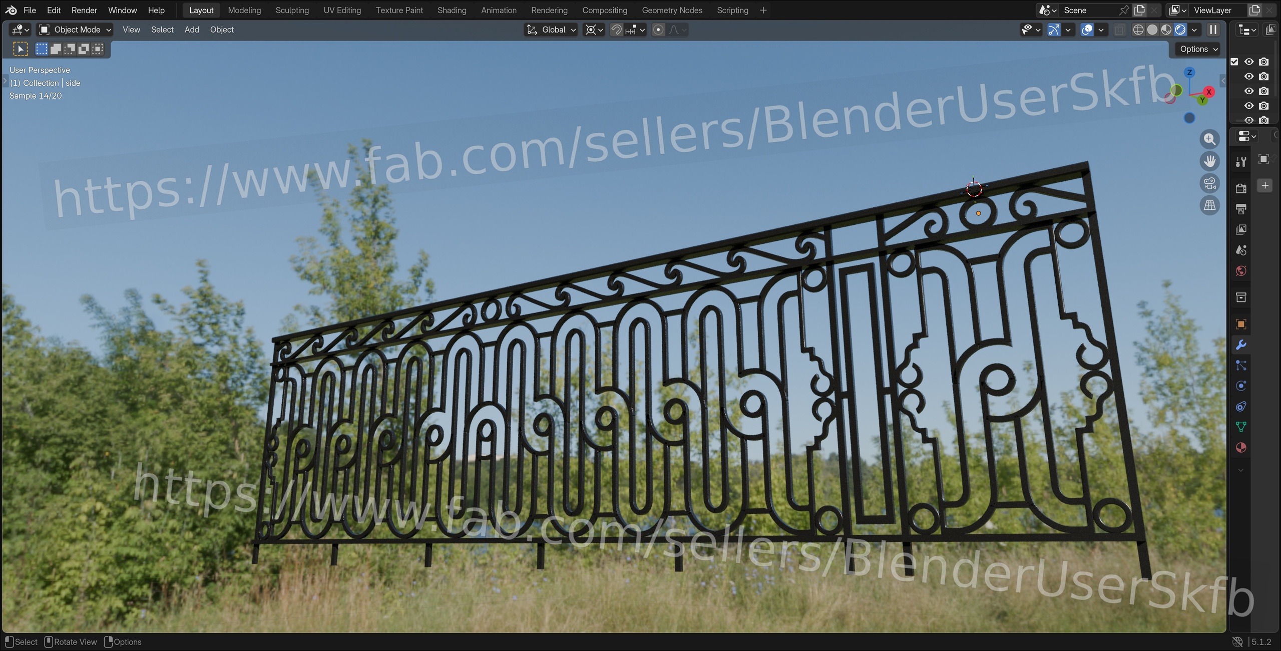 Media 1 for listing Italian Townhouse Terrace Railing (tileable)