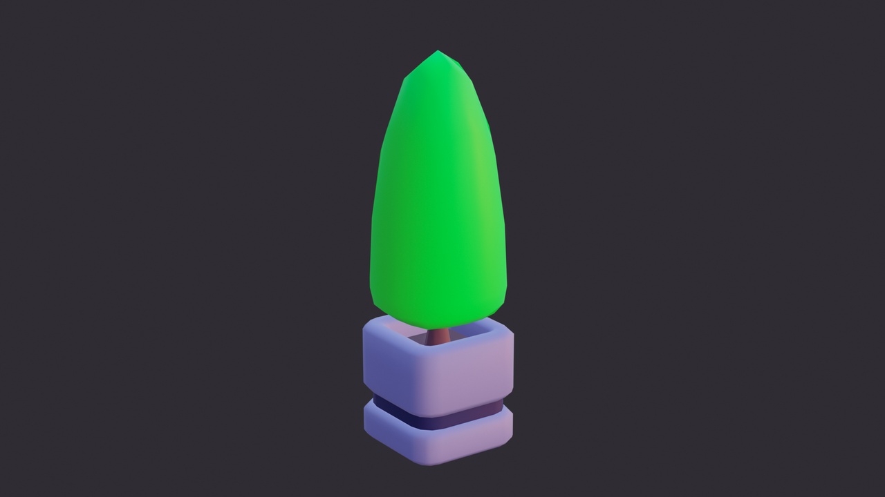 Media 1 for listing Low Poly Stylized Potted Plant