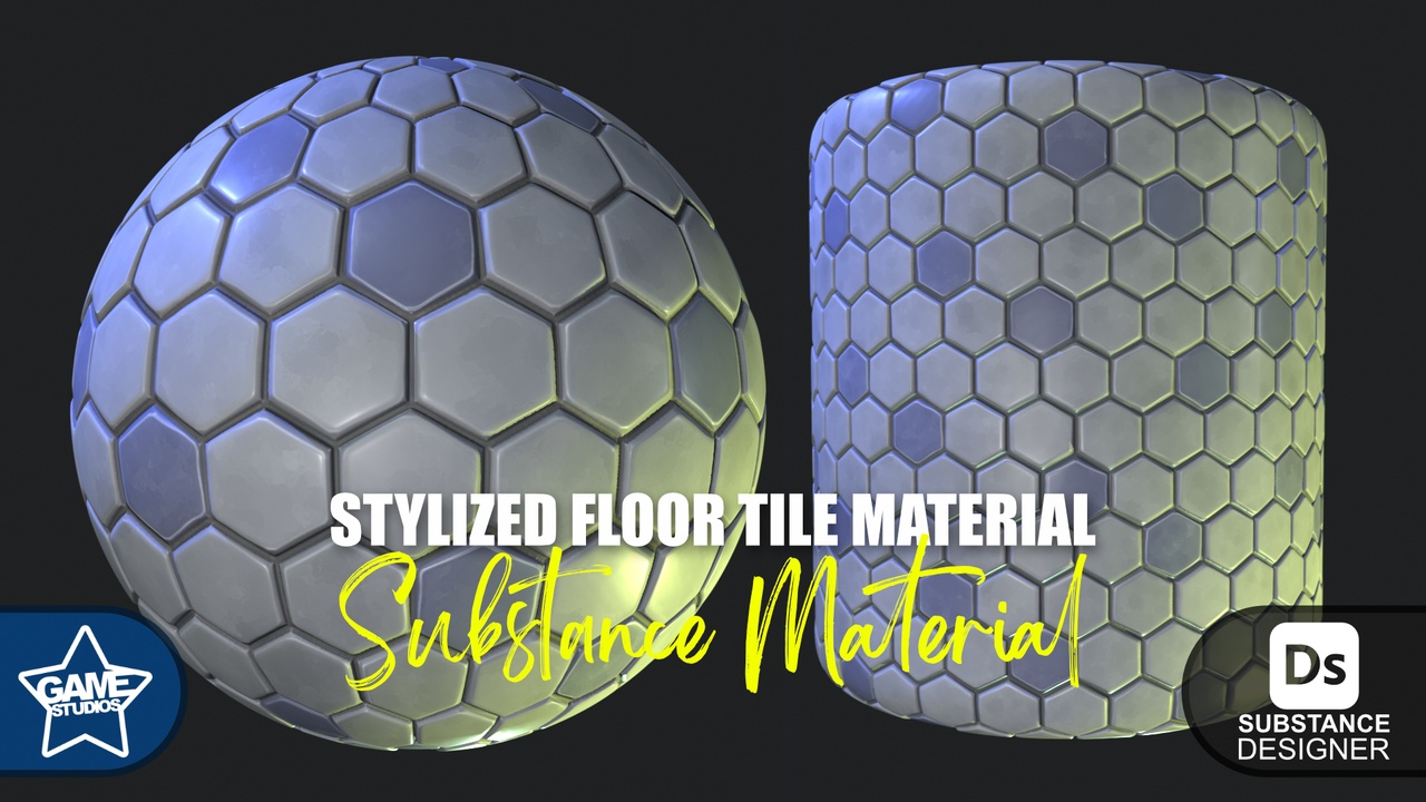 Media 1 for listing Stylized Floor Tiles Material 06