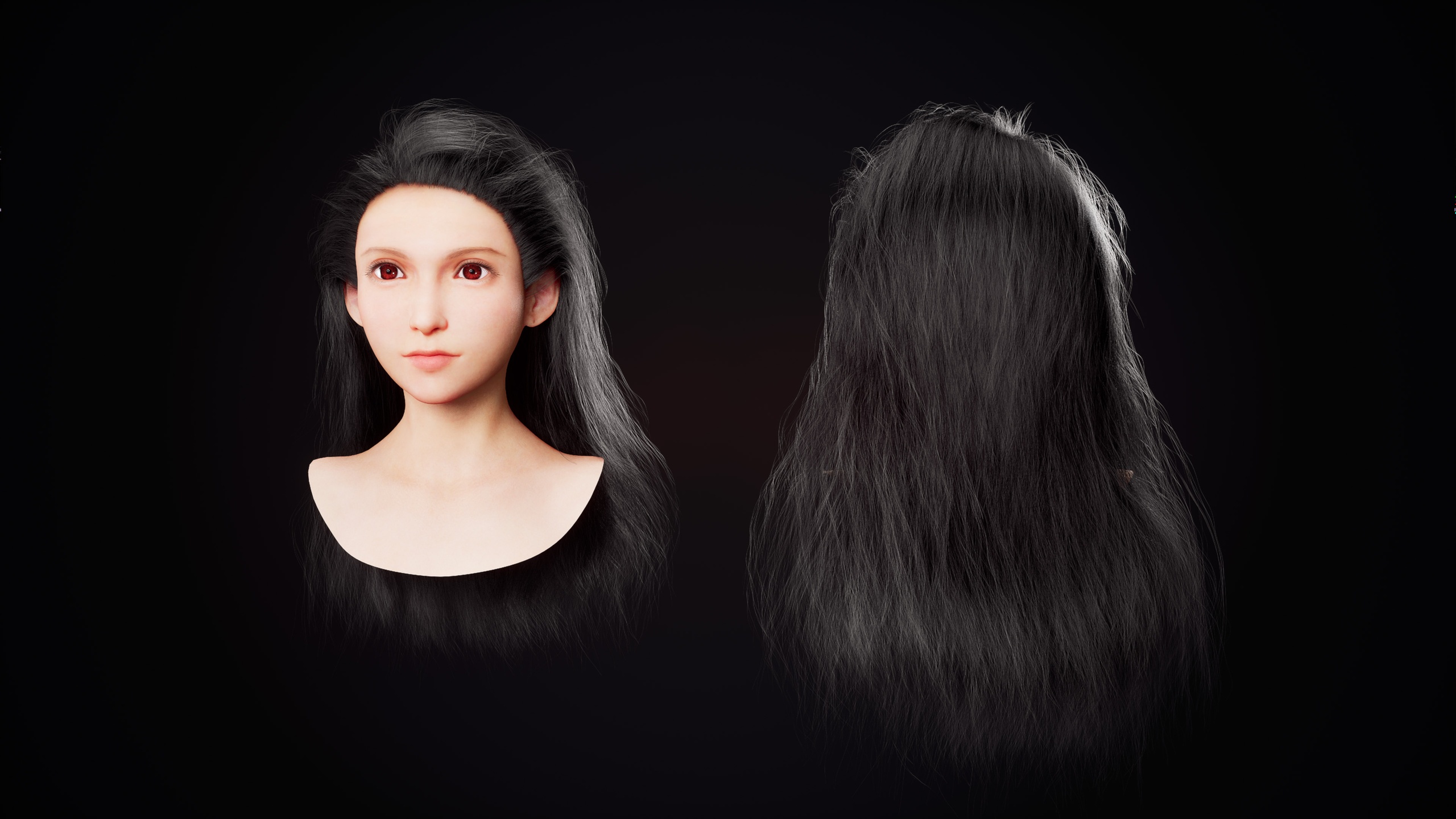 商品 Real-time Natural Long Groom Hair For Metahuman 的媒体 1