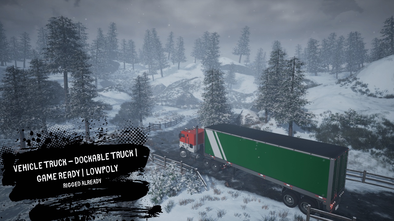 Media 1 for listing Vehicle TRUCK - Dockable Truck | Game Ready | Lowpoly