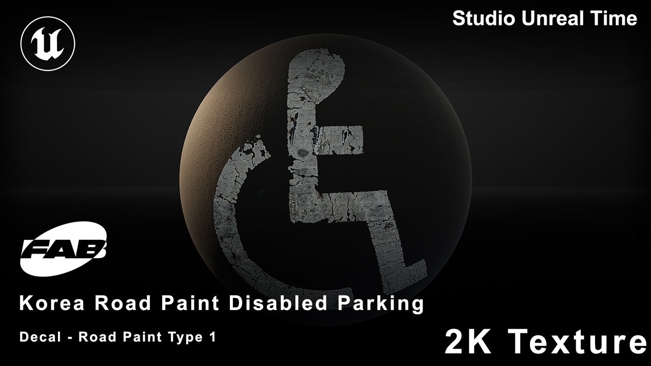 Media 1 for listing Korea Road Paint Decal Disabled Parking Asset Type 1
