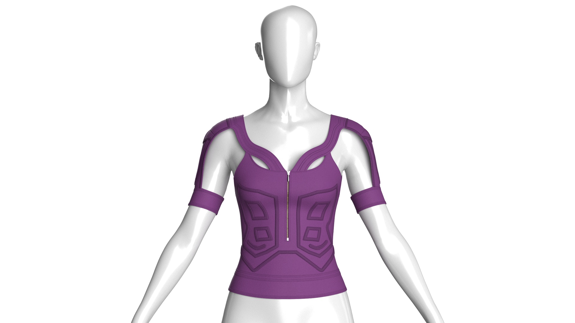 Media 1 for listing Girls Cutout Short Sleeve Top | High Poly