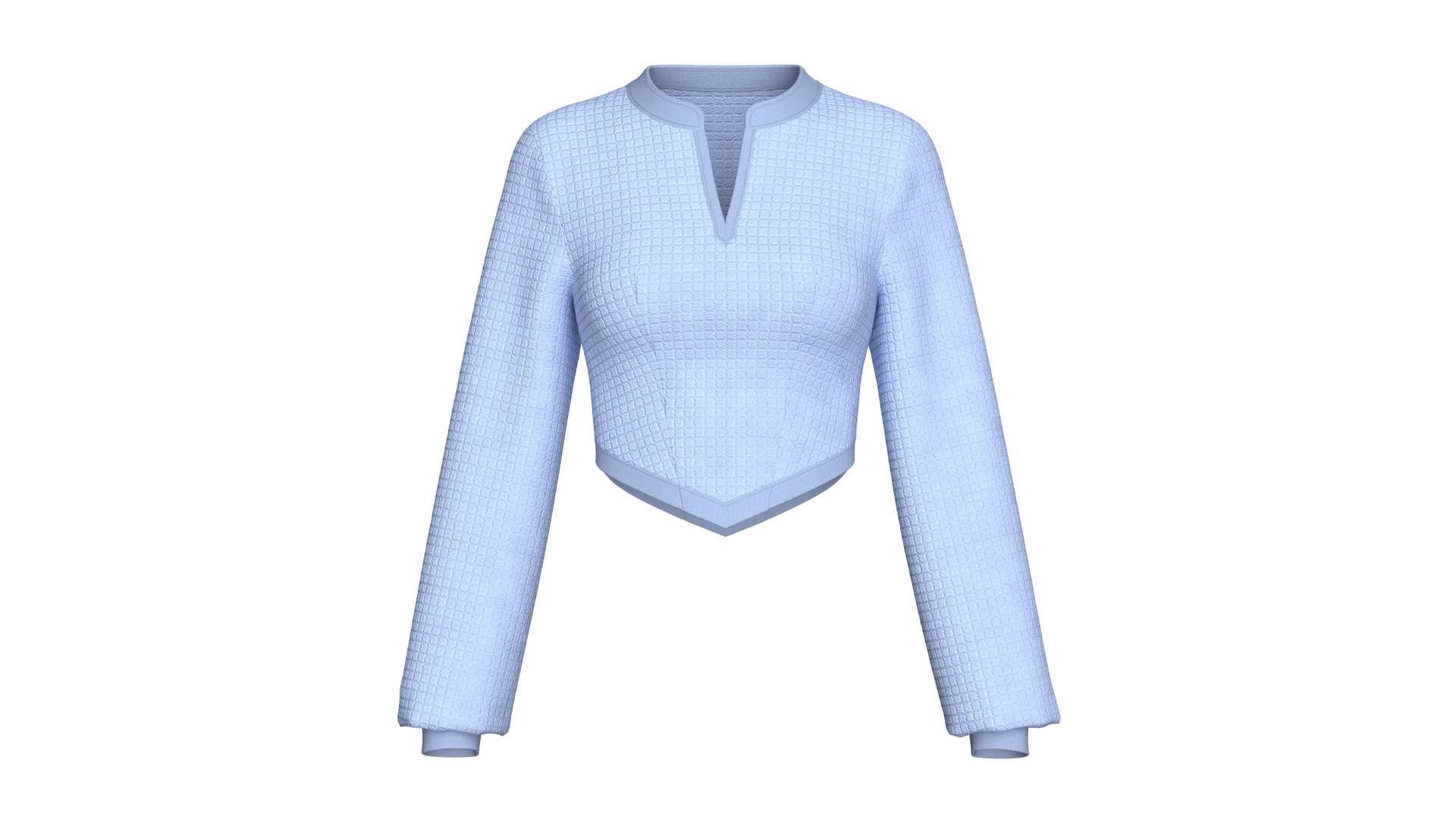 Media 1 for listing Girls Notch Neck Corset - Hem Crop Top | High Poly