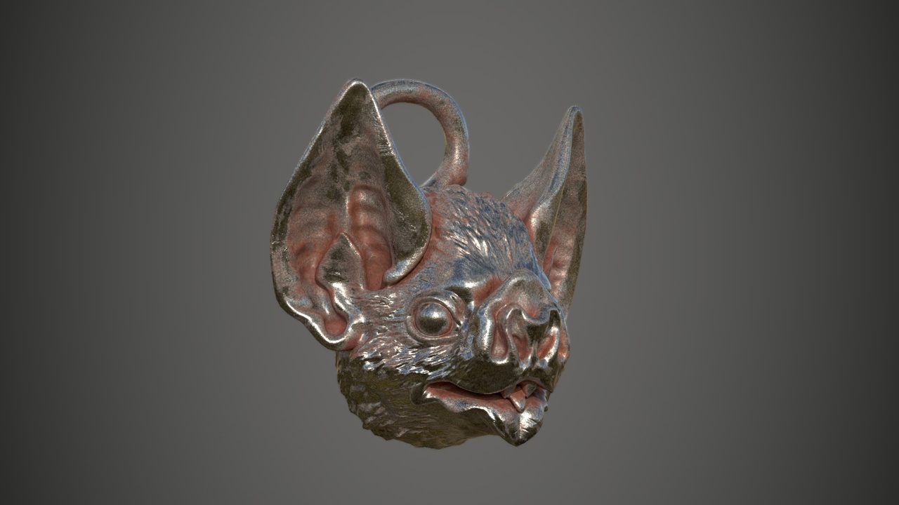 Media 1 for listing Vampire Bat Pendant - 3D Print Ready & Jewelry Asset