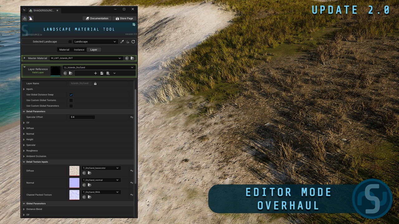 Media 1 for listing SHADERSOURCE - Landscape Material Tool