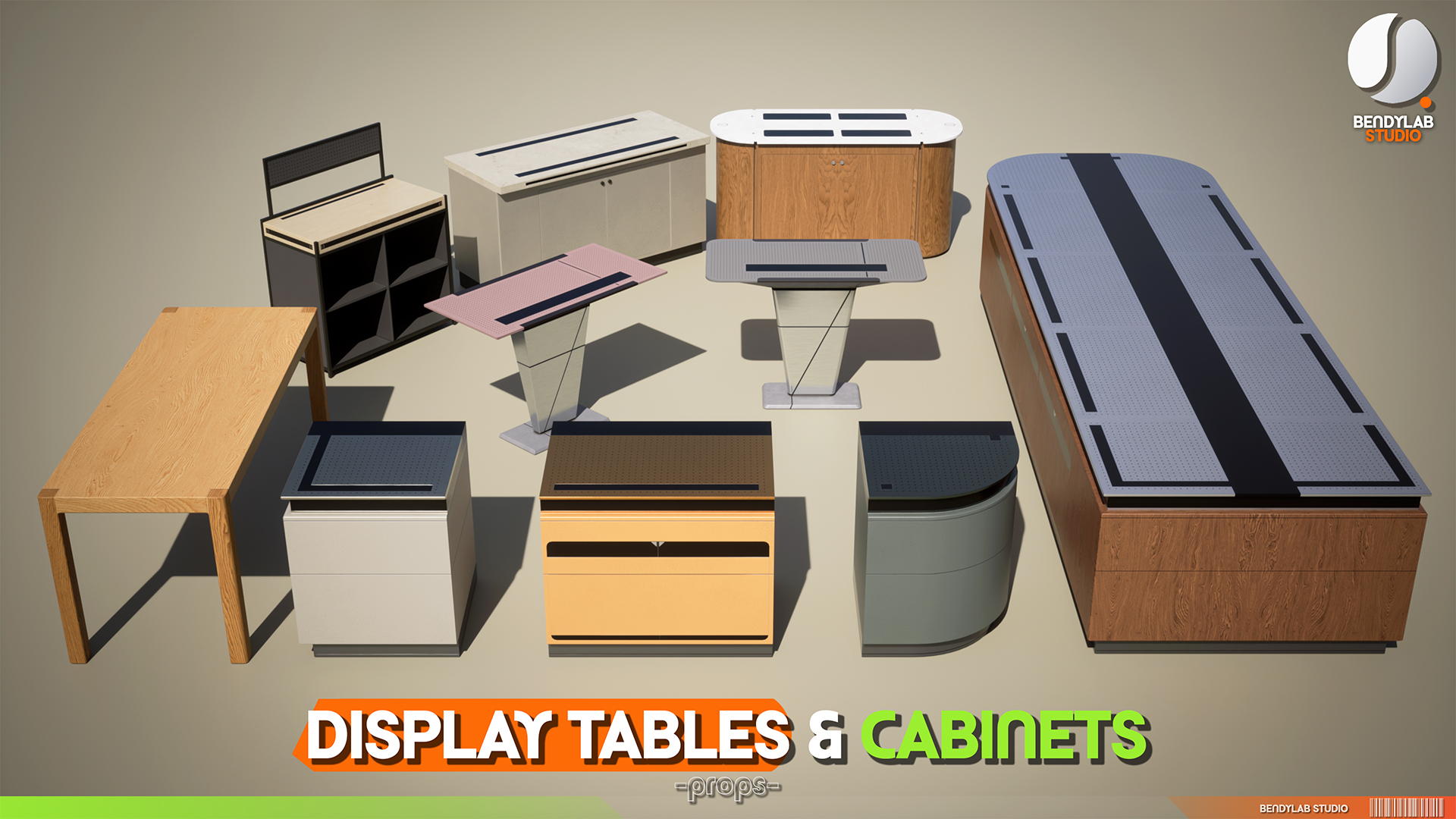 Modular Display Table and Cabinets | Fab