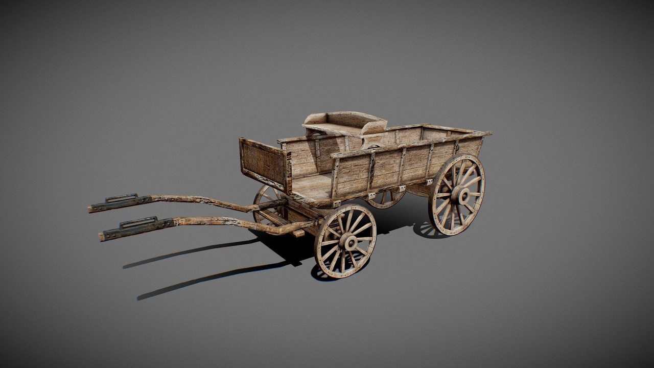 Media 1 for listing Wooden Wagon animated