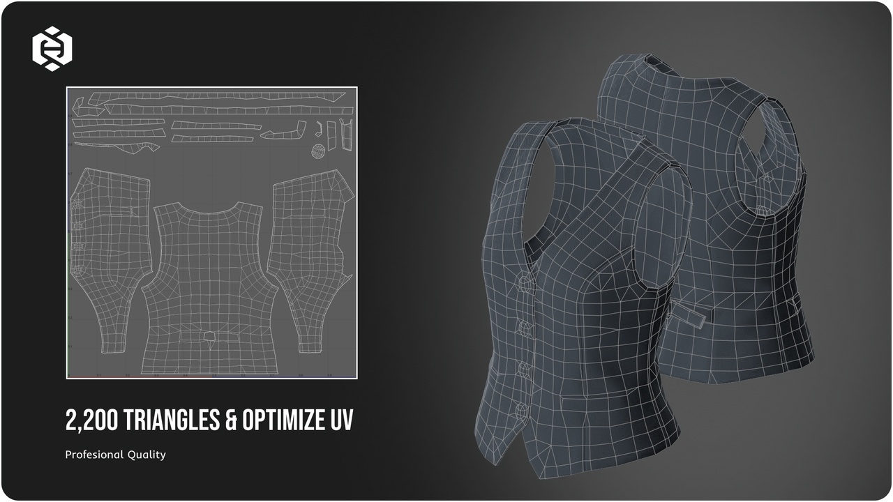 Media 1 for listing Uniform vest for MetaHuman