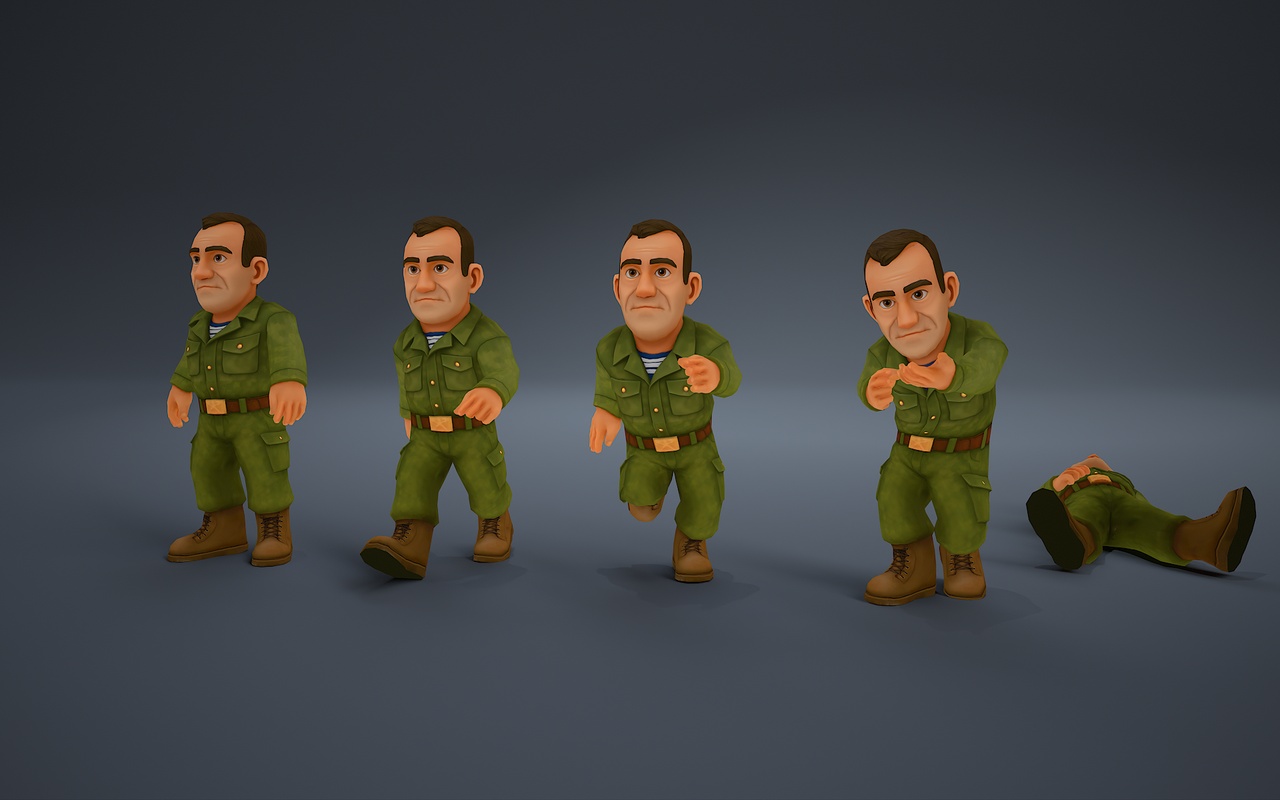 Media 1 for listing Stylized soldier