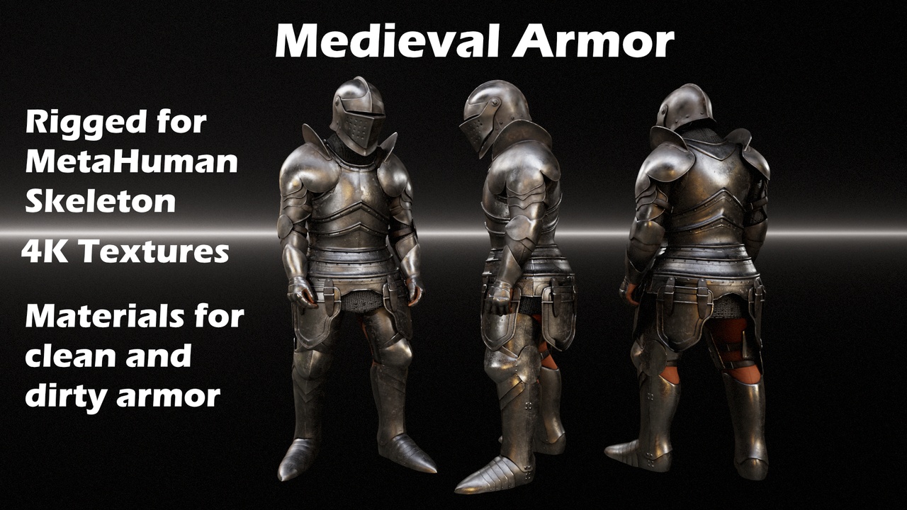Media 1 for listing Medieval Armor for MetaHuman
