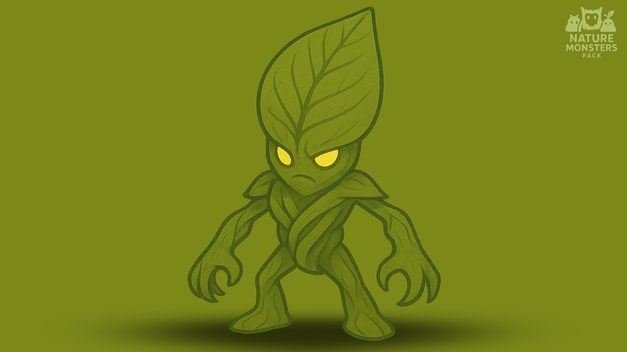 الوسائط 1 للقائمة Stylized Leafkin Stalker | Nature Monster Pack