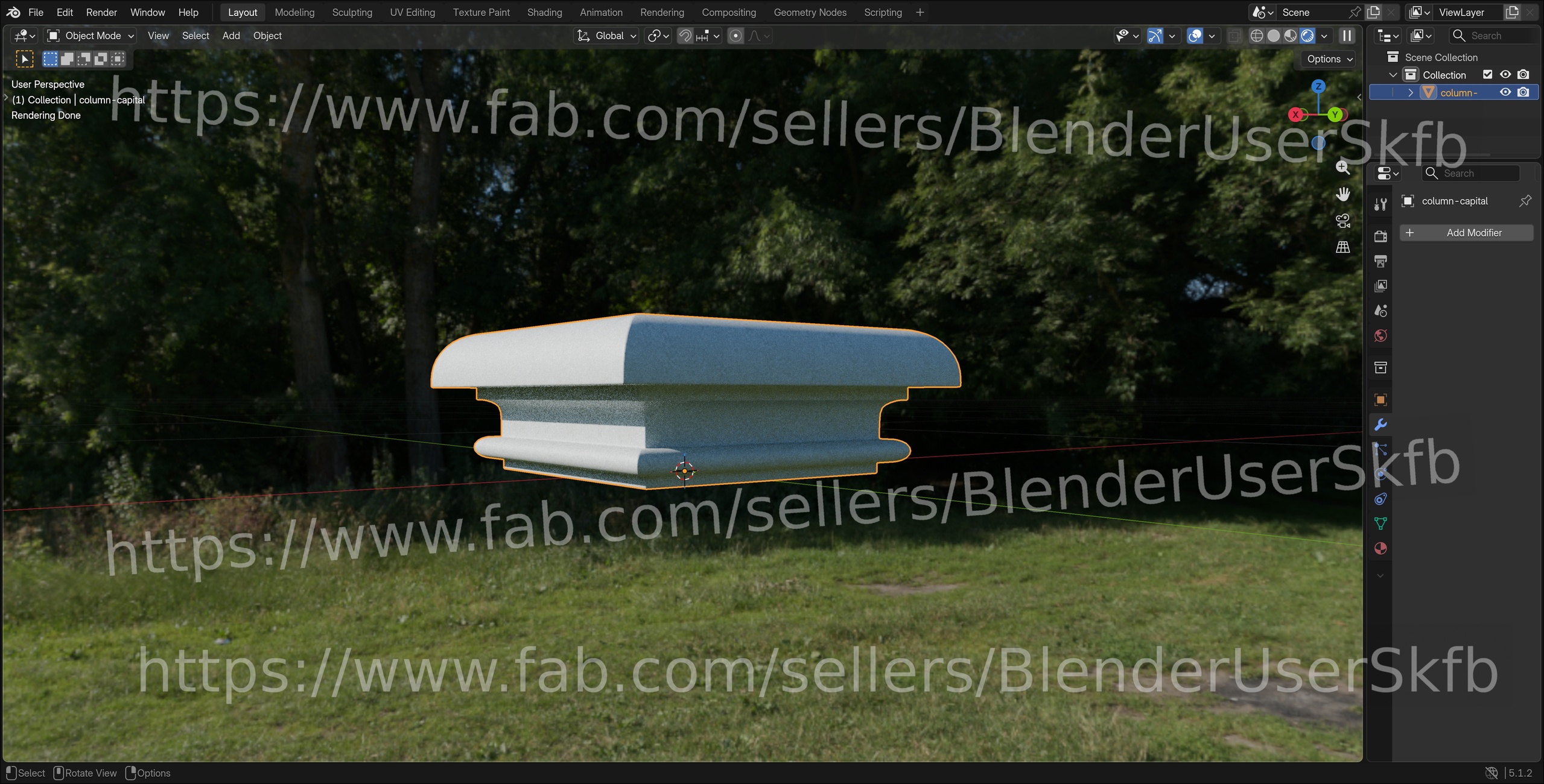 Media 1 for listing Rectangular Column Capital