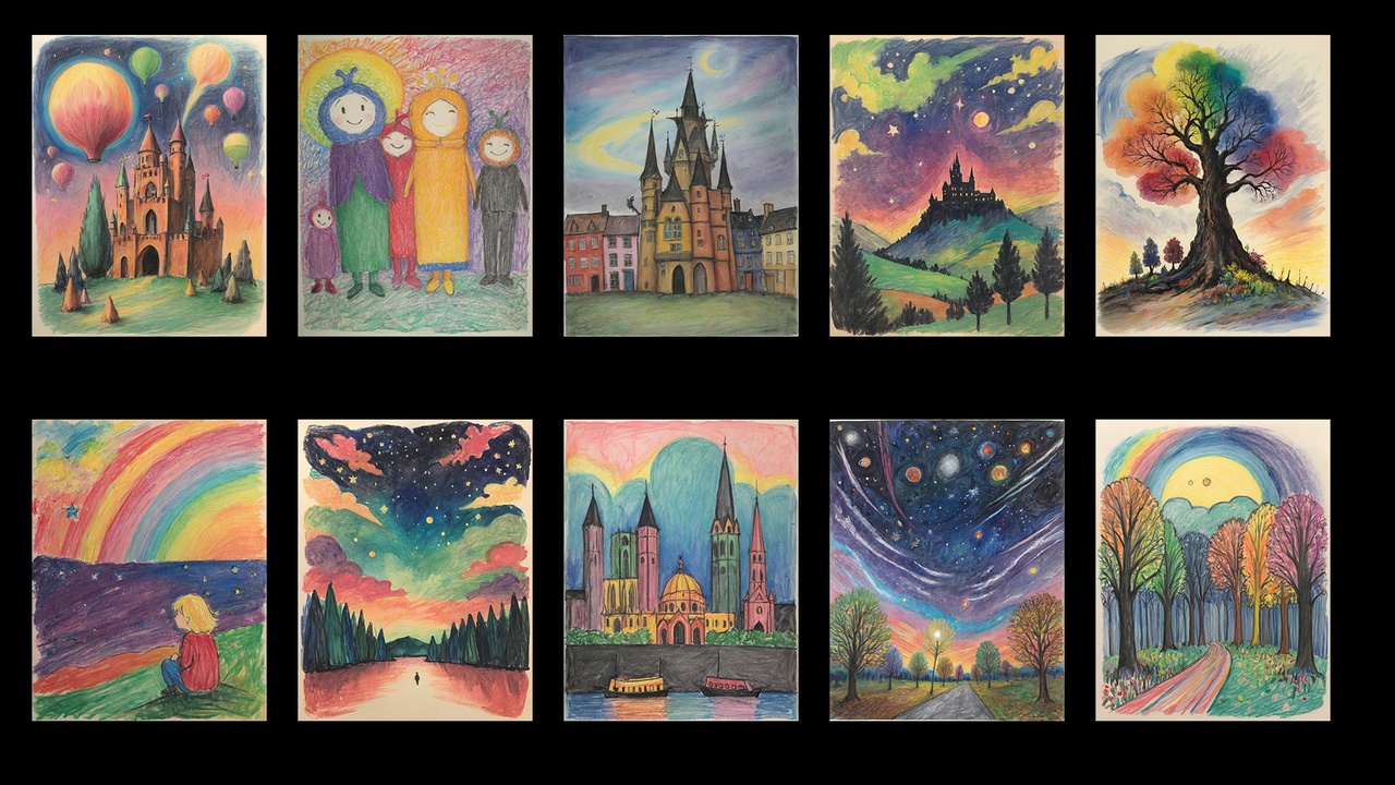 Media 1 for listing Crayon Drawings Vol. 1 - 100 Images