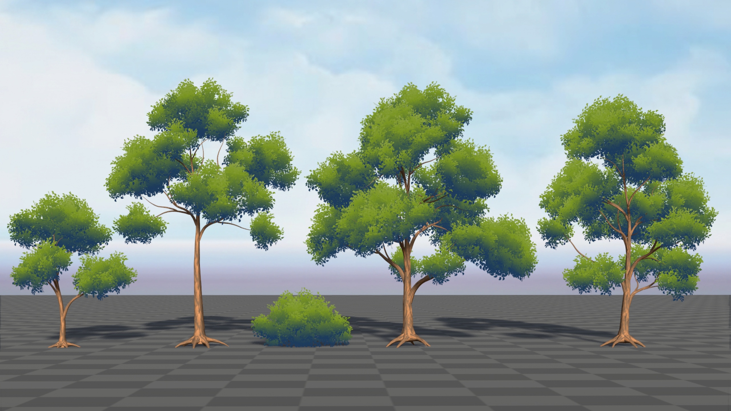 الوسائط 1 للقائمة Stylized Fantasy Broadleaf Tree Pack – Hand-Painted Game-Ready Nature Pack Vol-5
