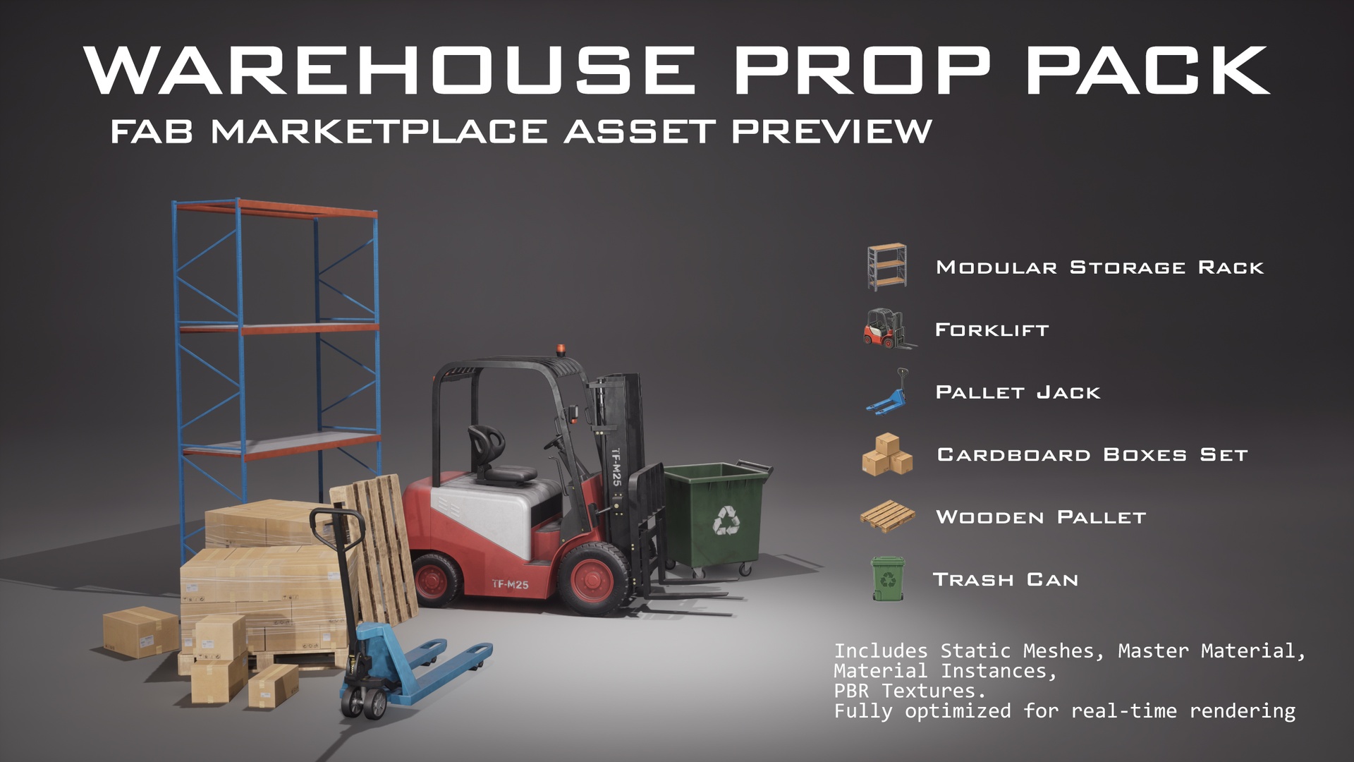 Media 1 for listing Warehouse Prop Pack — Master Material & PBR
