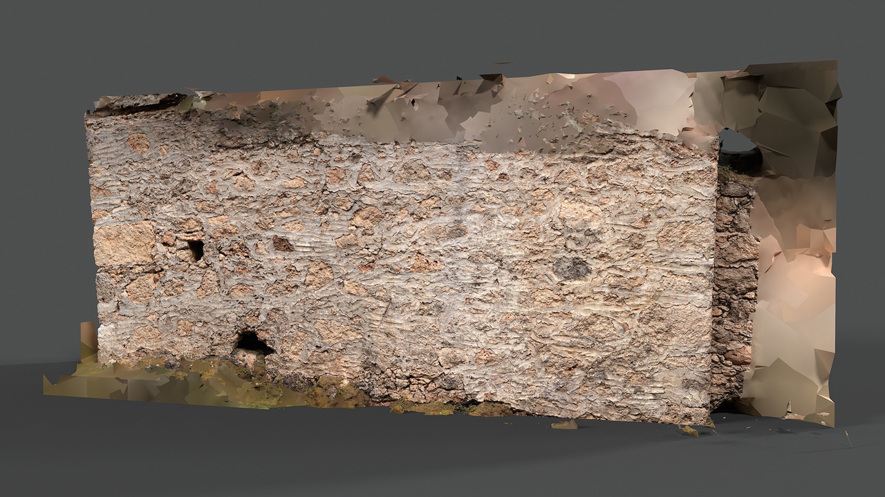 Media 1 for listing Abandoned Village Surface Scan - Stone Wall 05