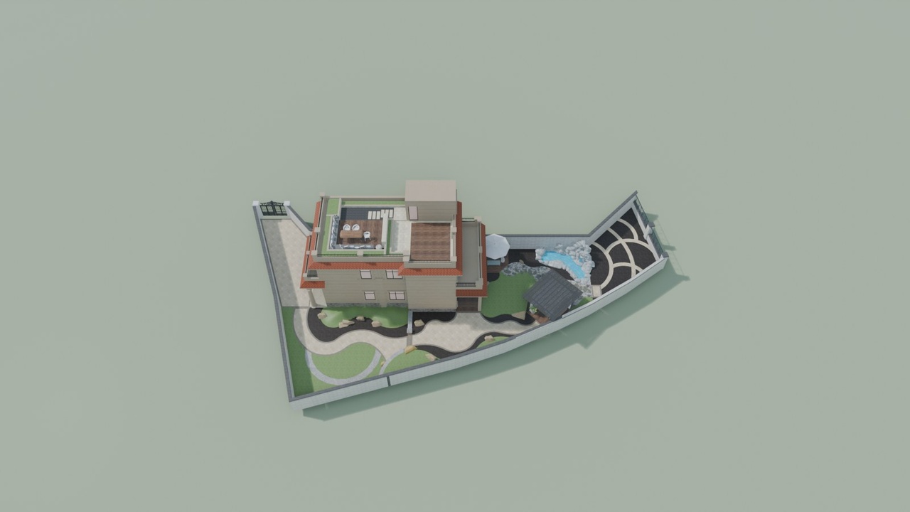 Media 1 for listing Natural Style Landscape Courtyard Design 3D Model