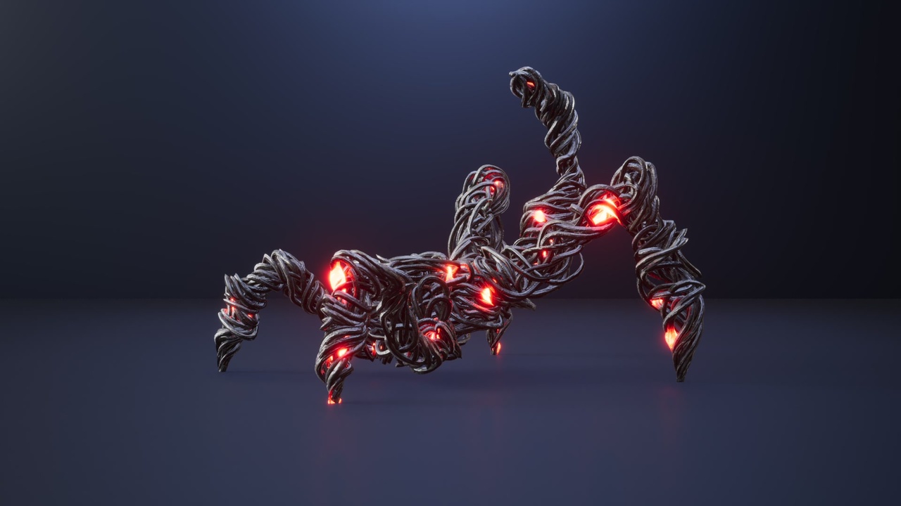 Media 1 for listing Darkline Scorpions, otherworldly scorpion with blueprint, animations & material