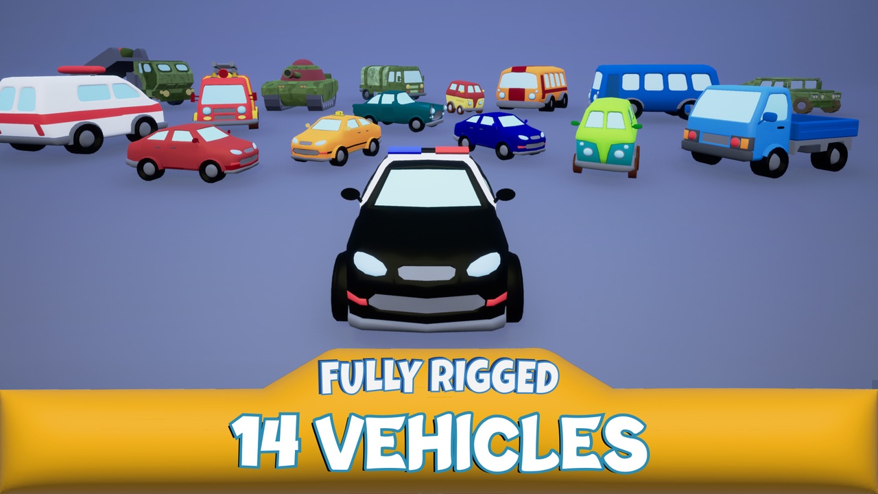 Media 1 for listing Toon Vehicles Pack