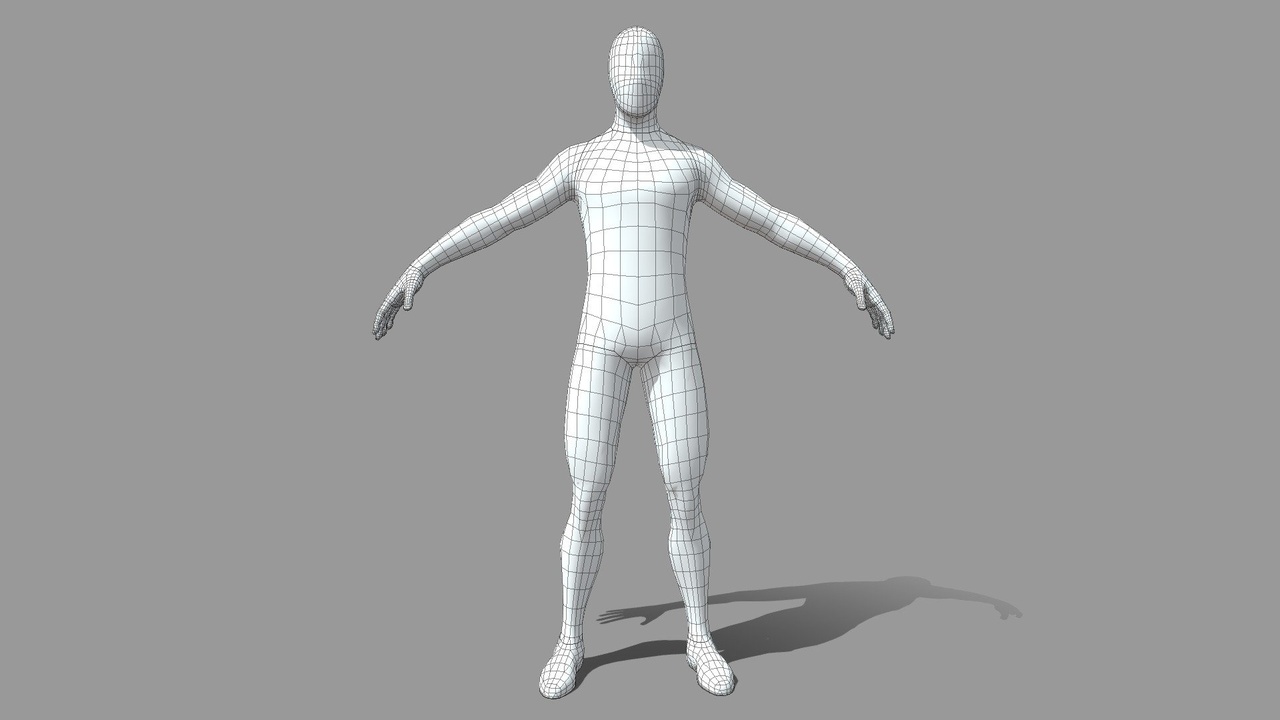 Media 1 for listing Free Pack - Male Base Mesh