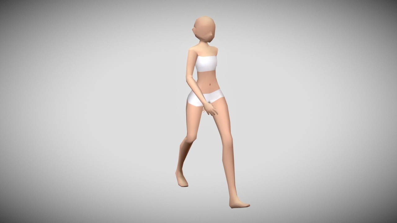 Media 1 for listing Game Ready Female Lowpoly Rigged and  Animated (UE5 + Unity)
