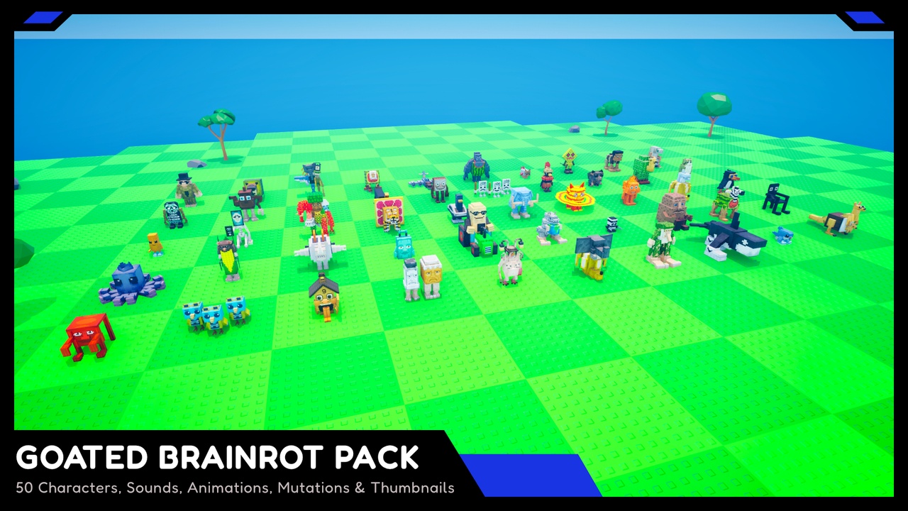 Media 1 for listing Goated Brainrot Pack (50 Characters)