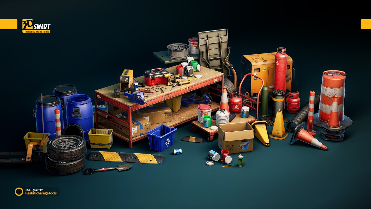 Realistic Garage Tools 제품 등록을 위한 미디어 1개
