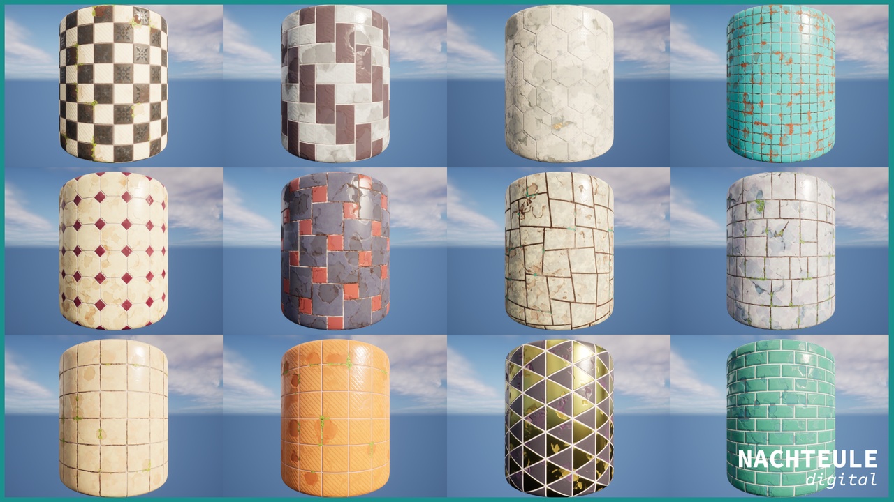 Media 1 for listing Stylized Tile Materials - 02 - Damaged