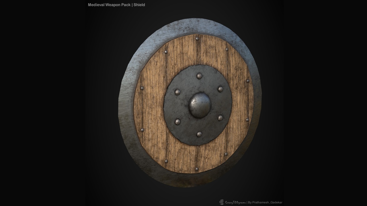 Media 1 for listing Stylized Shield Weapon