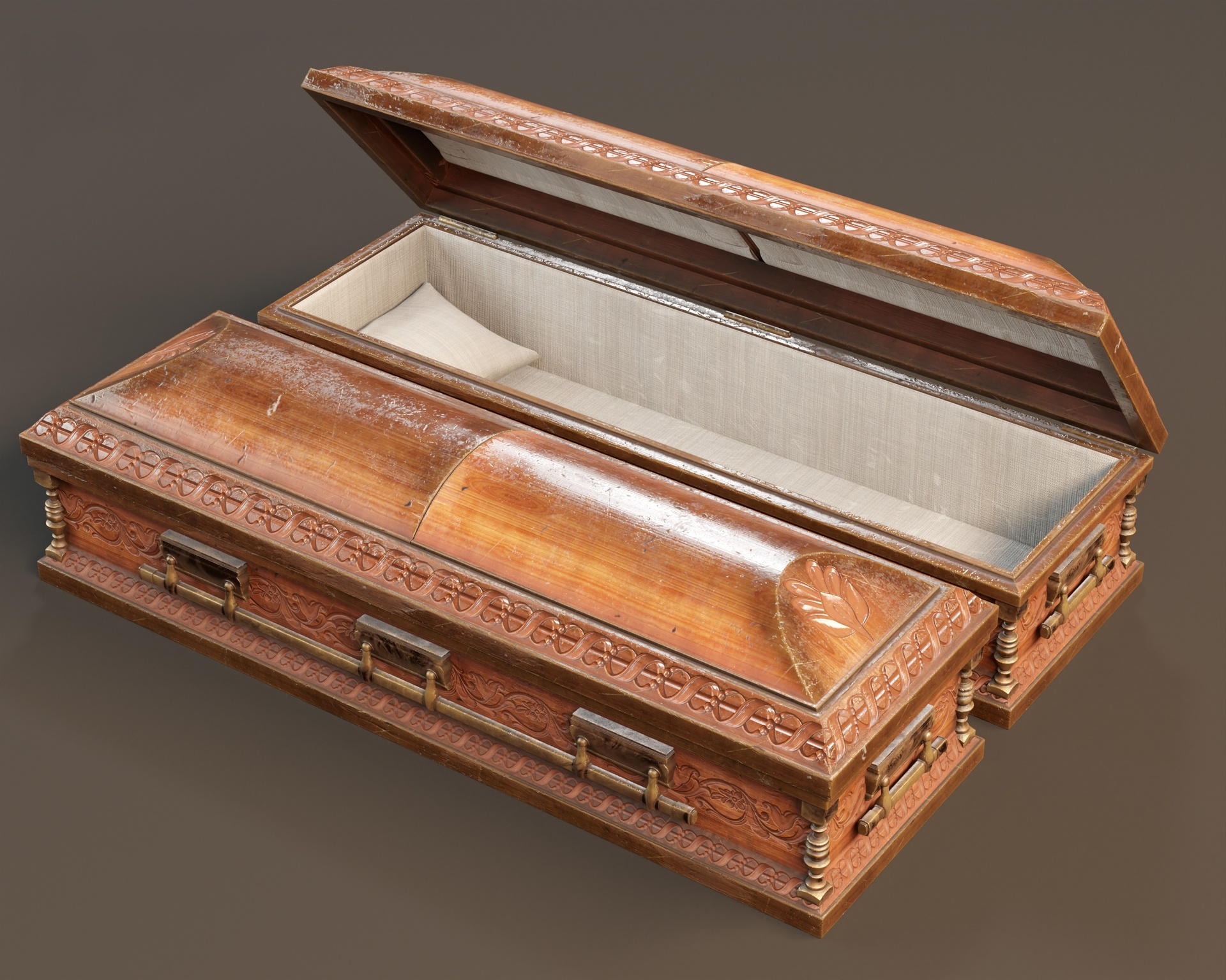 Media 1 for listing Ornamental Oak Casket 4